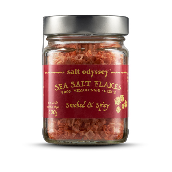 Salzflocken mit Paprika 100g Glas Salt Odyssey