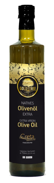 Natives Olivenöl Extra aus Kreta "GOLD-TREE" 750ml Dorica-Flasche