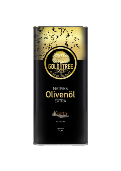 Natives Olivenöl Extra aus Kreta "GOLD TREE" 5L Metall-Kanister