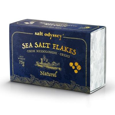 Salzflocken mit Natur 75g Schachtel Salt Odyssey